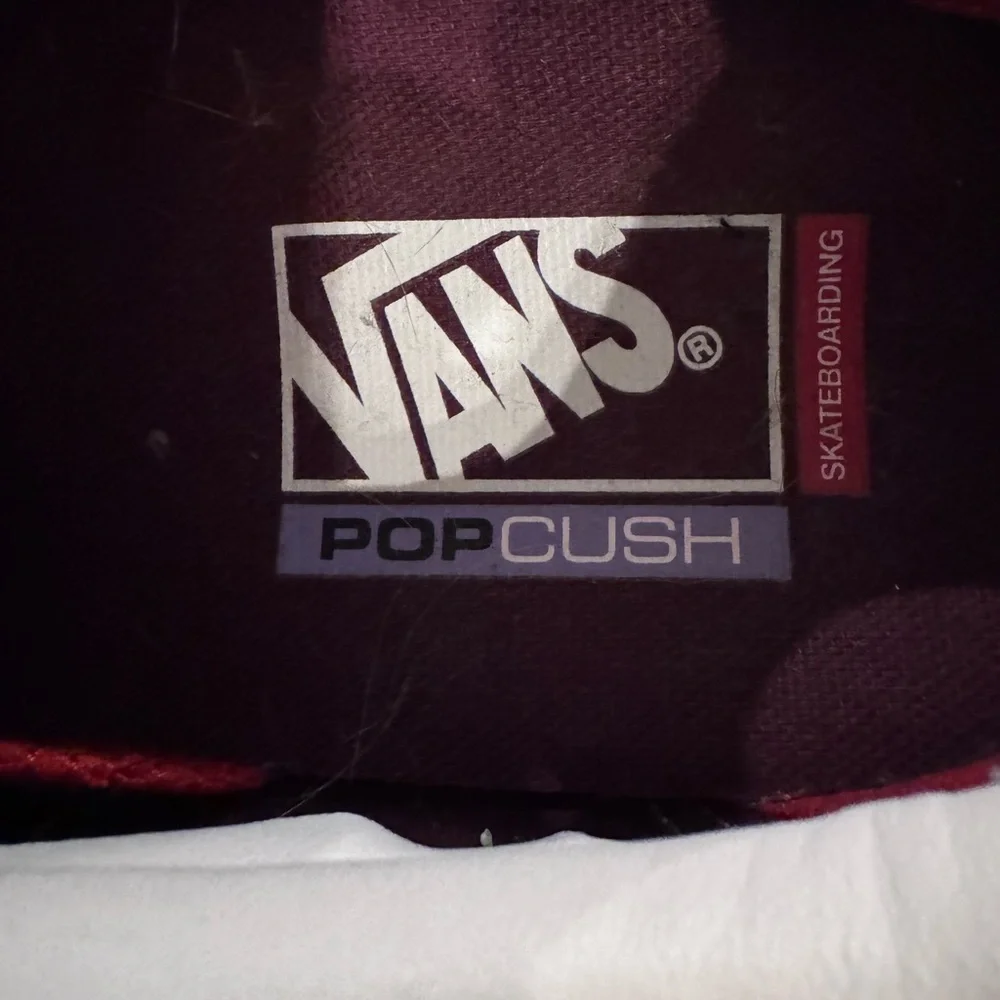 Vans Burgundy and Cream Men's Pop Crush Old Skool Skater Sneakers Men’s size 7 - Picture 12 of 13
